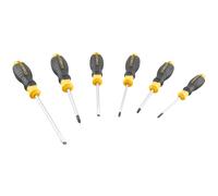 Stanley Screwdriver Set STHT16172-0 Cushion Grip™ 6-Piece – Chrome Vanadium, Pozi & Slotted
