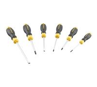 Stanley Screwdriver Set STHT16172-0 Cushion Grip™ 6-Piece – Chrome Vanadium, Pozi & Slotted