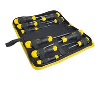Stanley Cushion Grip™ Screwdriver Set in Wallet, 10 Piece, Constructed with an Ergonomic, bi-Material Handle