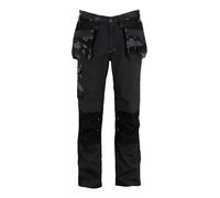 Dixon Slim Fit Black Camouflage Work Trousers for Men - Comfortable and Stylish 36in Waist