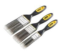 Stanley Dynagrip 3 Piece Synthetic Paint Brush Set