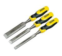 STANLEY® DYNAGRIP™ Bevel Edge Chisel with Strike Cap Set, 3 Piece STA216883