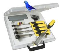 STANLEY 5 Piece Dynagrip Chisel and Strike Cap Set with Access, includes 6, 12, 18, 25, 32mm, 5-16-0421