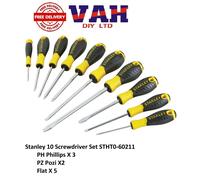 STANLEY STHT0-60211 Essential Screwdriver Set - Yellow (10-Piece)