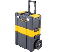 STANLEY Essential Rolling Workshop Toolbox, 3-in1 Stackable Units, Portable Tool