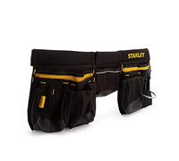 STANLEY Essential Tool Belt Pouch Apron, Multiple pockets, Integrated Hammer Loop, Tape Pocket for Easy Reach When Working, Adjustable Belt and Buckle, 1-96-178