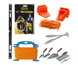 Stanley Faithfull & Footprint Professional Bricklayers Line Starter Tools Set