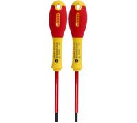 Stanley Fat Max Screwdriver Insulated Slotted 3.5X75Mm-Red and Yellow (Pack of 2)