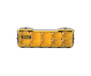 Stanley FatMax 1/3 Shallow Professional Organiser FMST1-75781 | 8 Removable Compartments, Waterproof Seal, Transparent Lid
