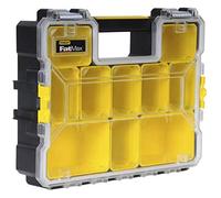 STANLEY FATMAX 10-Compartment Deep Organizer with Metal Latches, 1-97-518 | Waterproof Seal, Easy Access Lid, Durable and Stackable Design