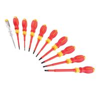 Stanley FatMax VDE Insulated Phillips, Pozi & Slotted Screwdriver Set, 10 Piece