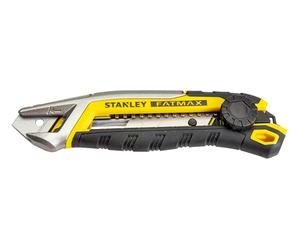 Stanley FATMAX® 18mm Snap-Off Knife with Wheel Lock, Fitted with a Rugged, bi-Material Handle for Increased Grip and Comfort and Ideal for repetitive Cutting Applications.