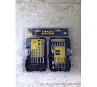 STANLEY -Set of 19 bits x Wall and end caps in Steel C/valigetta-sped.24 H sta88201
