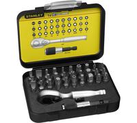 STANLEY FatMax® 32-Piece Bit & Ratchet Set - Compatible with Power Drills, Impact Drivers & Electric Screwdrivers