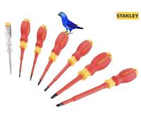 Stanley FatMax VDE Insulated Pozi & Slotted Screwdriver Set, 7 Piece