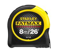STANLEY FATMAX Tape Measure Blade Armor 8 M Metric and 26 FT Imperial Shock Resistant with Mylar Coating and Cushion Grip 0-33-726
