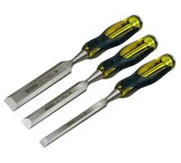STANLEY FatMax Bevel Edge Wood Chisel with Thru Tang Set 3 Piece STA216268
