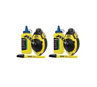 Stanley FatMax Chalk Line Set x2 30m Blue Chalk & Marker Pen STA047681 STA547681