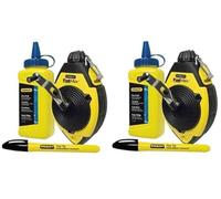 Stanley FatMax Chalk Line Set x2 30m Blue Chalk & Marker Pen STA047681 STA547681