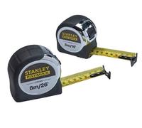 Stanley Fatmax Chrome Pocket Tape Twin Pack - 5M & 8M Durable Measuring Tools