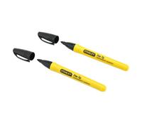 Stanley Fatmax Fine Tip Permanent Marker Pen (Pack Of 2) Yellow/black (One Size)