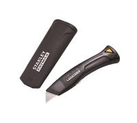 Stanley Fatmax Fixed Blade Trade Knife - Ergonomic Design, Steel Blade Holder in Black Stanley Black