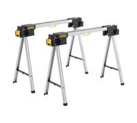 STANLEY FATMAX Folding Metal Sawhorse (Pair) - Portable and Durable Workbench Solution with Metal Legs, 900kg Load Capacity, FMST1-75672