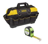 Stanley Fatmax Heavy Duty Tool Bag Hard Base And 5M Tylon Tape Measure Sta193950