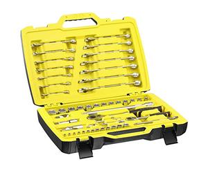 STANLEY FATMAX Juego de vasos 1/4" + 1/2" - 49 piezas