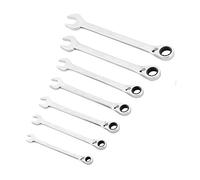 Ratchet combination wrench set with switch