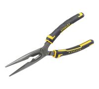 Stanley Max Steel Long Nose Plier 200MM 089 870, Black/Yellow