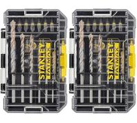 STANLEY FATMAX Masonry and Impact Screwdriver Drilling Bit Set Includes a Small ToughCase and Shaker Box Compatible with Pro-Stack and TSTAK (19 Pieces) STA88552-XJ (Pack of 2)
