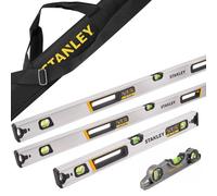 Stanley Fatmax Pro Box Beam 4 Piece Level Pack 6Ft 4Ft 2Ft Torpedo And Level Bag