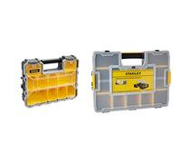 Stanley FATMAX Pro Deep Storage Organiser for Small Parts, 10 Removable Compartments, 1-97-521 & Professional Organiser, Tool Box, Tool Organiser, Sort Master Seal Tight STA194745