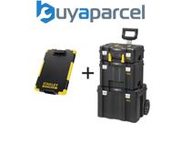STANLEY FatMax PRO-STACK 4 Piece Mobile Tool Storage Tower INC Clipboard