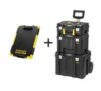 Stanley Fatmax Pro-Stack 4 Piece Mobile Tool Storage Tower Inc Clipboard