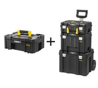 Stanley Fatmax Pro-Stack 4 Piece Mobile Tool Storage Tower Inc Deep Drawer Box