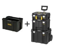 Stanley Fatmax Pro-Stack 4 Piece Mobile Tool Storage Tower Inc Hard Tote