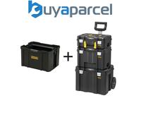 STANLEY FatMax PRO-STACK 4 Piece Mobile Tool Storage Tower INC Hard Tote