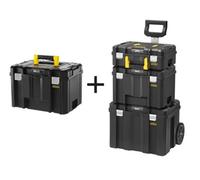 Stanley Fatmax Pro-Stack 4 Piece Mobile Tool Storage Tower Inc X2 Deep Boxes