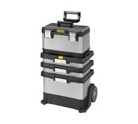 STANLEY FATMAX Rolling Workshop, 4-in1 Units including Removable Toolbox, Telescopic Handle, Large Storage, Compact Mobile Workstation, 1-95-622