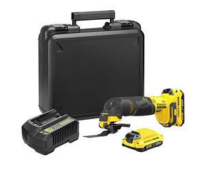 Stanley FATMAX Rotary Multi-Tool 18V Lithium Ion 8000-18000 OSC/min with 1 Case 2 x 2Ah Batteries 1 Charger Range FATMAX V20 SFMCE500D2K-QW