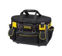 STANLEY FATMAX Round Top Rigid Tool Bag, 18", Quick Tool Access with Wide Opening Zip Design, Multiple Internal and External Pockets, Carry Handle and Shoulder Strap, 20kg Load Capacity, FMST1-70749