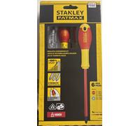 stanley fatmax screwdriver 6 piece insulated vde set parallel pozidriv sta...