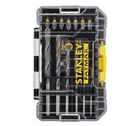 STANLEY FATMAX Screwdriver Drilling Bit Set for Metal Wood and PVC Includes a Small ToughCase and Shaker Box Compatible with Pro-Stack and TSTAK (19 Pieces) STA88554