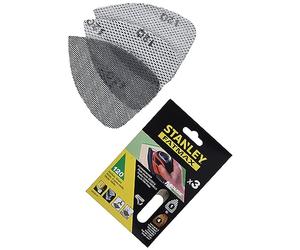 Stanley Fatmax STA39127-XJ Mesh Sanding Sheets for Black+Decker Mouse, 120G, Pack of 3