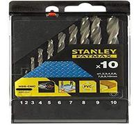 STANLEY Fatmax STA56043-QZ 10 Piece High Speed Steel Metal Drill Bit Set, Includes 1mm, 2mm, 3mm, 4mm, 5mm, 6mm, 7mm, 8mm, 9mm, 10mm