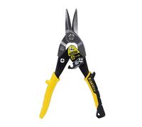 STANLEY FATMAX Straight Cut Compound Action Aviation Snips, 2-14-563 | Serrated Cutting Blades, Double Pivot Action, Chrome Molybdenum Steel Construction, One-Handed Operation