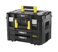 Stanley FatMax Tstak Combination Toolbox - 21.5 L Includes Box with 2 Drawers and Metal Clips - Pack of 1 - FMST1-71981