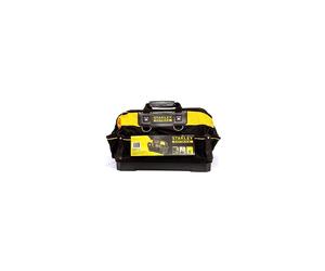 STANLEY FATMAX Technician Tool Bag, Heavy Duty 600 Denier and Leather, Multifunctional Tool Storage Organiser, 18 Inch, 1-93-950